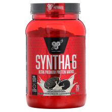 BSN, Syntha-6, Matrice Protéique Ultra Premium, Cookies & Crème, 2,91 lb (1,32 kg)