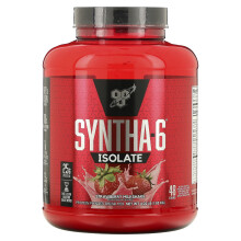 BSN, Syntha-6 Isolat, Mélange de Boisson Protéinée, Milk-shake Fraise, 4,02 lb (1,82 kg)