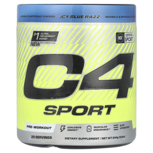 Cellucor, C4 Sport, Pre-Workout, Eisig Blaue Himbeere, 8,6 Unzen (244 g)