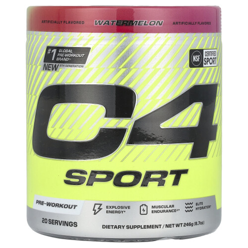 Cellucor, C4 Sport, Pré-Entraînement, Pastèque, 8,7 oz (246 g)