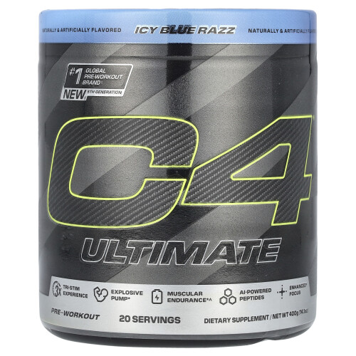 Cellucor, C4 Ultimate Pre-Workout, Eisig Blaue Himbeere, 14,1 Unzen (400 g)