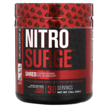Jacked Factory, Nitro Surge, Shred Thermogénique Pré-Entraînement, Punch aux Fruits, 7,93 oz (225 g)