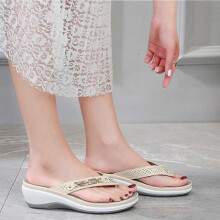 (40,Apricot)Women's Soft Cushion Flip Flops Thong Sandals Slippers Casual Orthotics Sandals