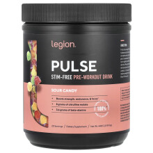 Legion Athletics, Pulse, Boisson Pré-Entraînement Sans Stimulant, Bonbon Acidulé, 0,99 lbs (448 g)