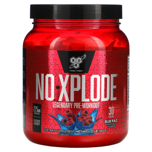 BSN BSN, N.O.-Xplode, Legendary Pre-Workout, Blue Raz, 1,22 lbs (555 g)