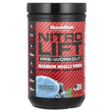 MuscleMeds, Nitro Lift Pré-Entraînement, Slush Bleue, 1,15 lb (522 g)