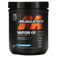 MuscleTech, VaporX5, Pre-Workout, Blaue Himbeer-Eis, 9,4 oz (266 g)