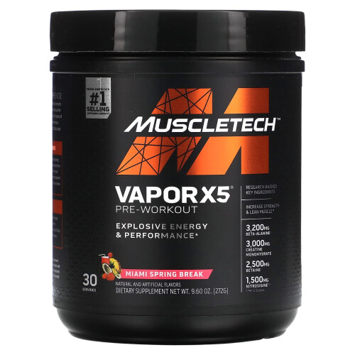 Muscletech MuscleTech, VaporX5, Pre-Workout, Miami Spring Break, 9,6 oz (272 g)