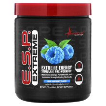 Metabolic Nutrition, E.S.P. Stimulant Énergétique Extrême Pré-Entraînement, Framboise Bleue, 10 oz (275 g)