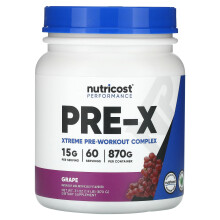 Nutricost, Performance, PRE-X, Complexe Pré-Entraînement Xtreme, Raisin, 1,9 lb (870 g)