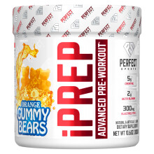 PERFECT Sports, iPrep, Pré-Entraînement Avancé, Oursons Gélifiés à l'Orange, 10,6 oz (300 g)