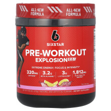 SIXSTAR, Pré-Entraînement Explosion 2.0, Citronnade Rose, 9,63 oz (273 g)