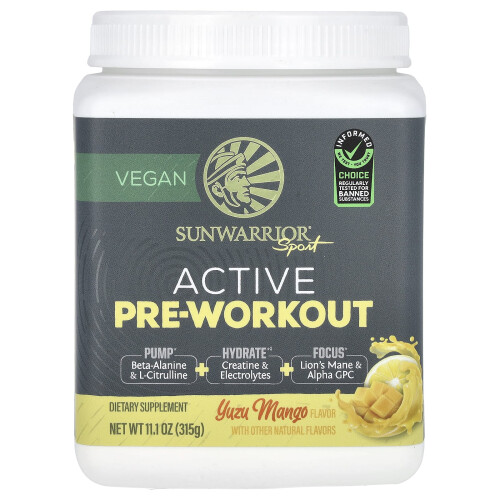 Sunwarrior, Sport, Active Pre-Workout, Yuzu Mango, 11,1 oz (315 g)