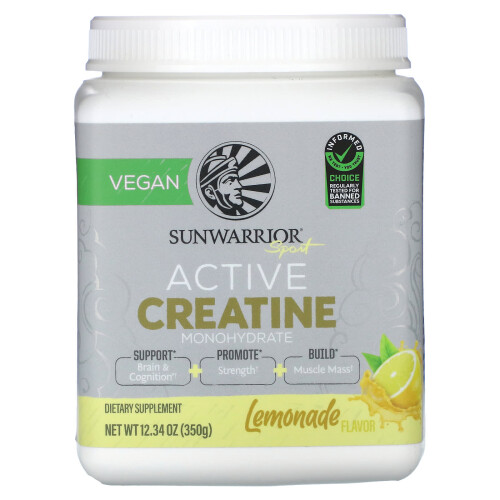 Sunwarrior, Sport, Monohydrate de Créatine Active, Citronnade, 12,34 oz (350 g)