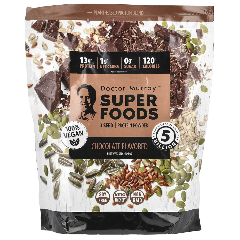 Photos - Vitamins & Minerals Seed Dr. Murray's, Super Foods, 3  Protein Powder, Chocolate, 2 lb  (908 g)