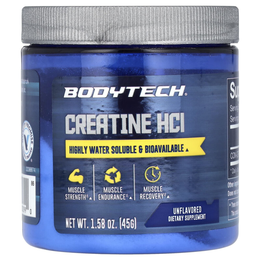 Bodytech , Creatine Hcl, Unflavored, 1.58 Oz (45 G)