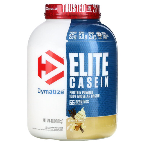 Dymatize, Elite Casein, Sanfte Vanille, 4 Pfund (1,8 kg)