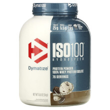 Dymatize, ISO100 Hydrolysiert, 100% Whey Protein Isolat, Cookies & Cream, 5 lb (2,3 kg)