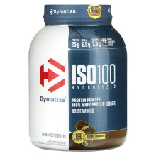 Dymatize, ISO100 Hydrolysiert, 100% Molkenprotein-Isolat, Gourmet-Schokolade, 3 Pfund (1,4 kg)