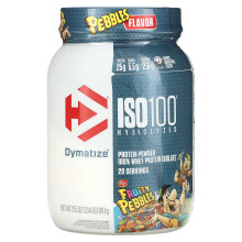 Dymatize, ISO100 Hydrolysiert, 100% Molkenprotein-Isolat, Fruchtige Cerealien, 1,34 Pfund (610 g)