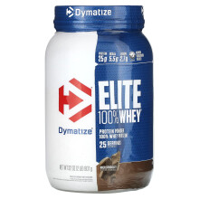 Dymatize, Elite, 100% Molkenproteinpulver, Kräftige Schokolade, 2 Pfund (907 g)