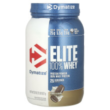 Dymatize, Elite 100% Molkenproteinpulver, Kekse & Sahne, 2 Pfund (907 g)