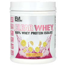 EVLution Nutrition, Clear Whey, 100% Molkenprotein-Isolat, Pink Lemonade, 1,1 Pfund (500 g)