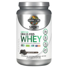 Garden of Life, Sport, Zertifiziert Grasgefüttertes Molkenprotein, Schokolade, 23,28 oz (660 g)