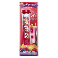 Zipfizz, Energiegetränkepulver, Fruchtpunsch, 20 Tuben, 0,39 oz (11 g) pro Tube