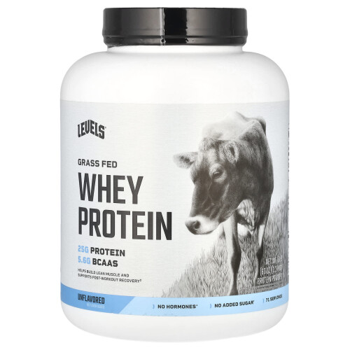 Levels, Grasgefüttertes Whey Protein Pulver, Ungeschmackt, 5 Pfund (2,27 kg)