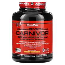 MuscleMeds, Carnivor, Isolat de Protéine de Bœuf Bio-ingéniérée, Céréales Toast à la Cannelle, 3,7 lb (1 680 g)