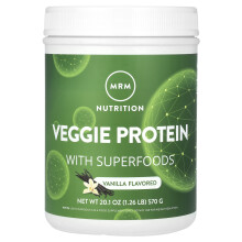 MRM Nutrition, Veggie-Protein mit Superfoods, Vanille, 1,26 lb (570 g)