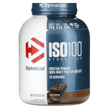 Dymatize, ISO100 Hydrolysiert, 100% Molkenprotein-Isolat, Schokoladen-Brownie, 5 Pfund (2,3 kg)