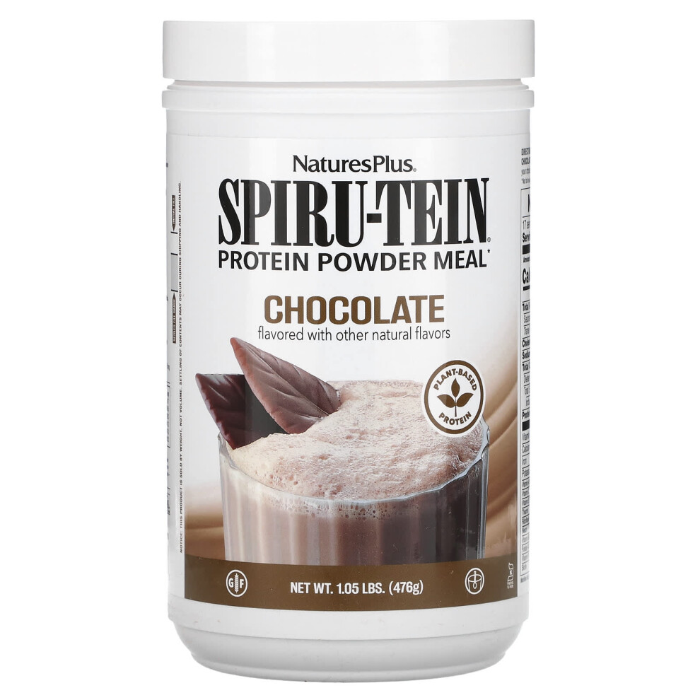 Naturesplus , Spiru-Tein, Protein Powder Meal, Chocolate, 1.05 Lbs (476 G)