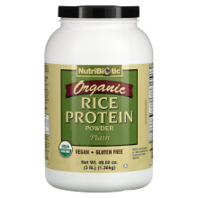 NutriBiotic, Poudre de Protéine de Riz Biologique, Nature, 3 lb (1,36 kg)