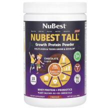 NuBest, NuBest TallÆ, Poudre de Protéine de Croissance, Pour Enfants et Adolescents 3+, Chocolat, 12 oz (340 g)