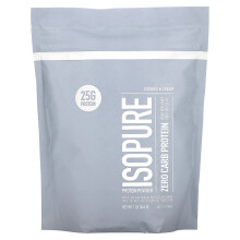 Isopure, Zero Carb Proteinpulver, Kekse & Sahne, 1 Pfund (454 g)