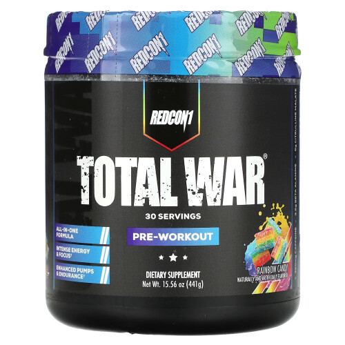 Redcon1, Total War, Pre-Workout, Regenbogen-Bonbon, 15,56 oz (441 g)