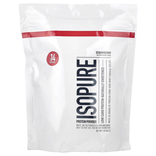 Isopure, Low Carb Proteinpulver, Erdbeere, 1 Pfund (454 g)