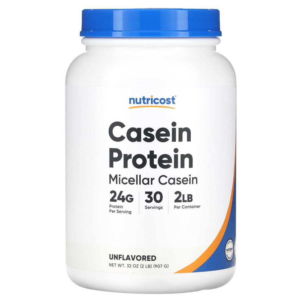 Nutricost , Casein Protein, Unflavored, 2 Lb (907 G)