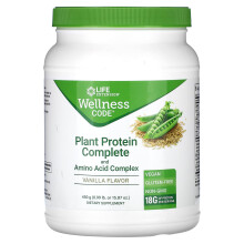 Life Extension, Wellness Code, Pflanzliches Protein Komplett und Aminosäurenkomplex, Vanille, 0,99 lb (450 g)