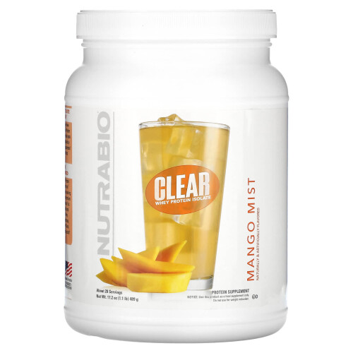 NutraBio, Klares Molkenproteinisolat, Mango-Nebel, 1,1 Pfund (489 g)
