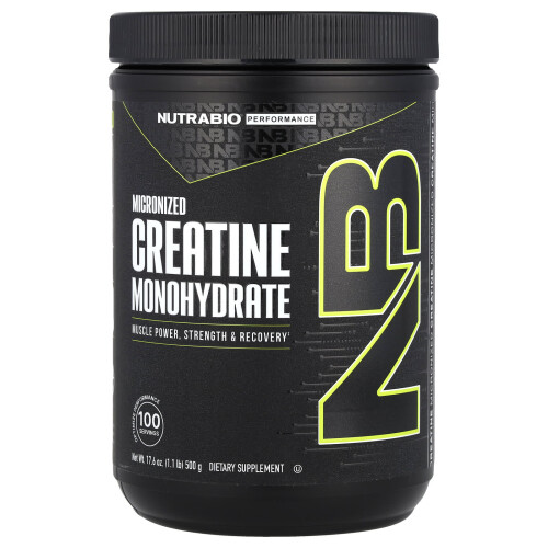 NutraBio, Performance, Monohydrate de Créatine Micronisée, 1.1 lb (500 g)