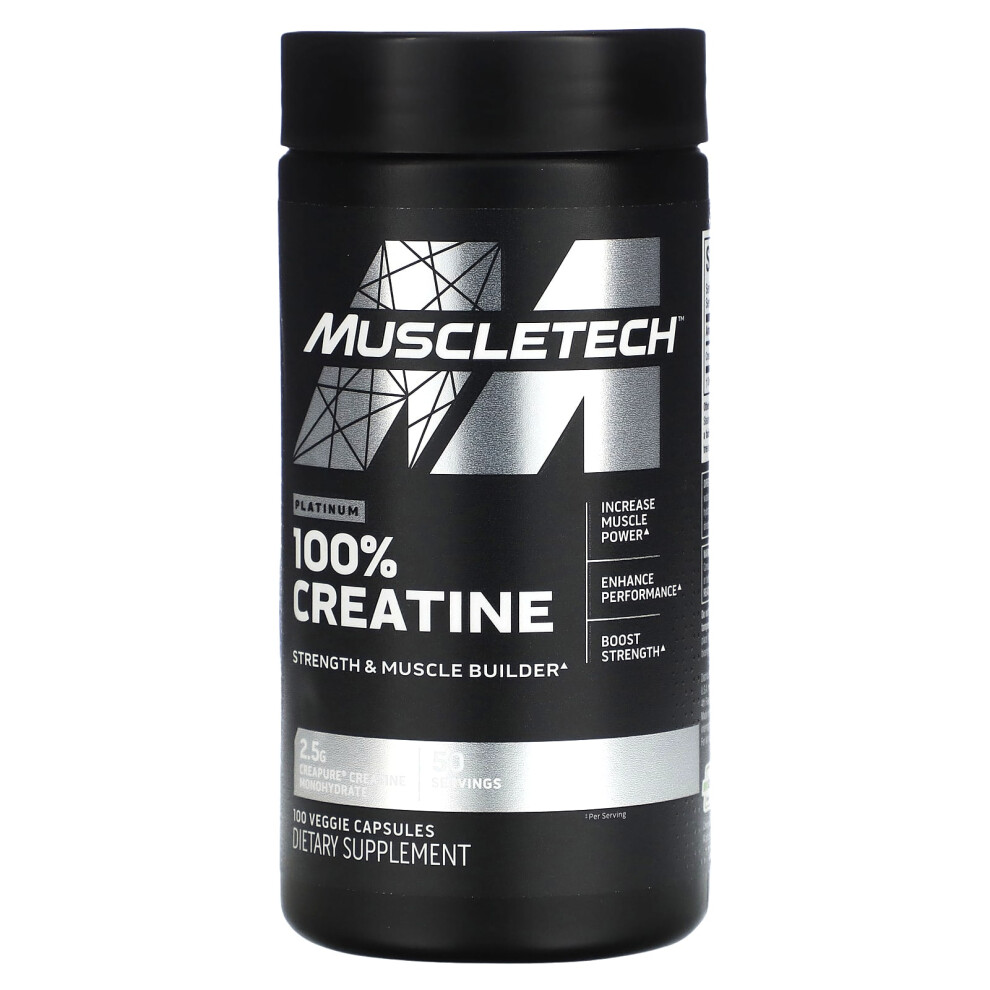Muscletech , Platinum 100% Creatine, 100 Veggie Capsules