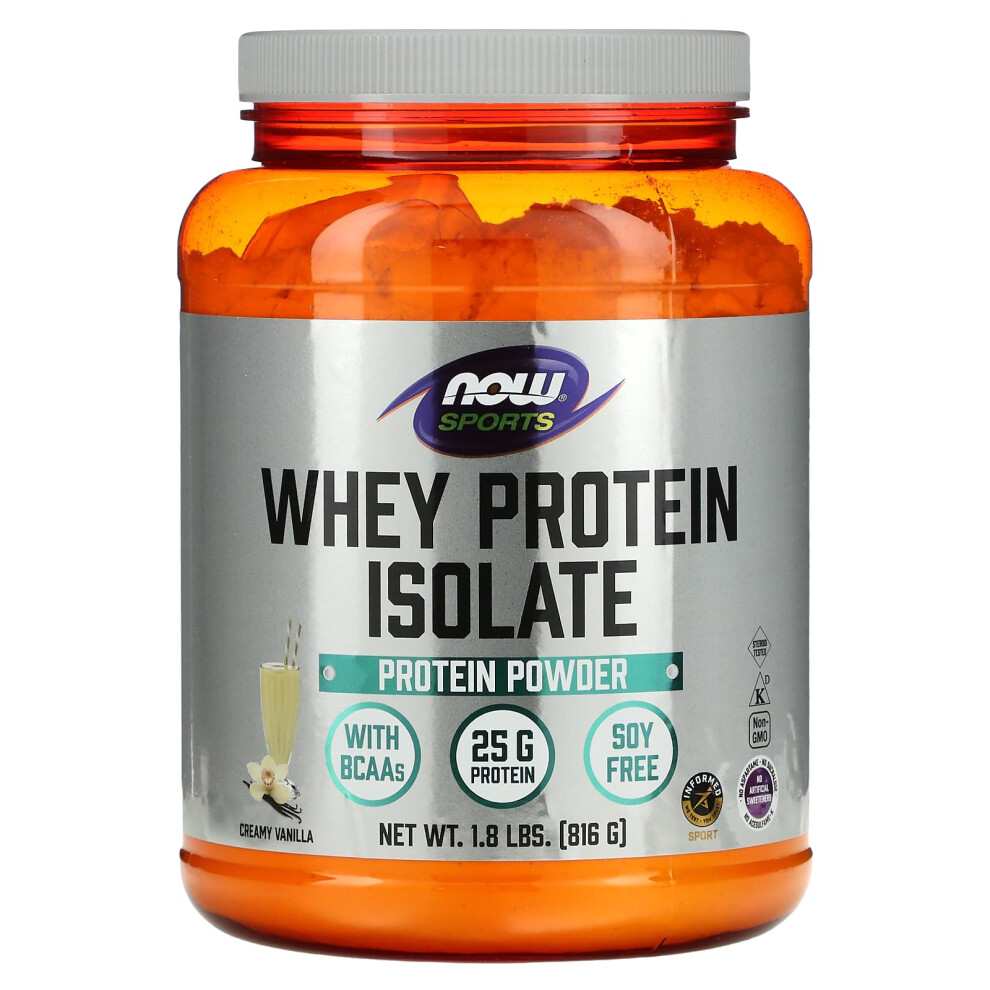 Now Foods , Sports, Whey Protein Isolate, Creamy Vanilla, 1.8 Lbs (816 G)