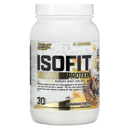 Nutrex Research, IsoFit Protein, Bananas Foster, 2,18 lb (990 g)