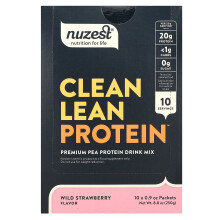 Nuzest, Protéine Clean Lean, Fraise Sauvage, 10 Sachets, 0,9 oz (25 g) chacun
