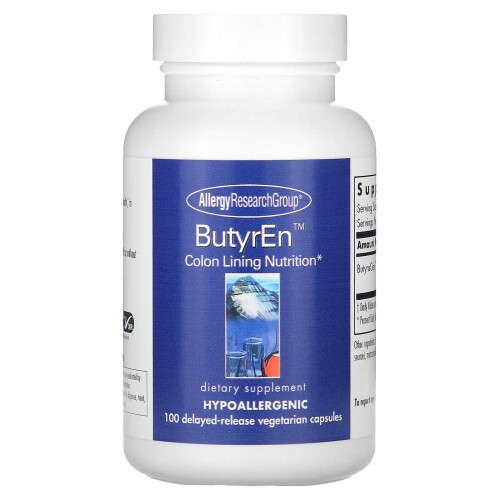 Allergy Research Group Allergy Research Group, ButyrEn, 100 Delayed-Release Vegetarian Capsules