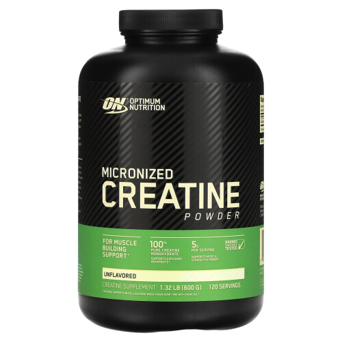 Optimum Nutrition Optimum Nutrition, Micronized Creatine Powder, Unflavored, 1.32 lb (600 g)