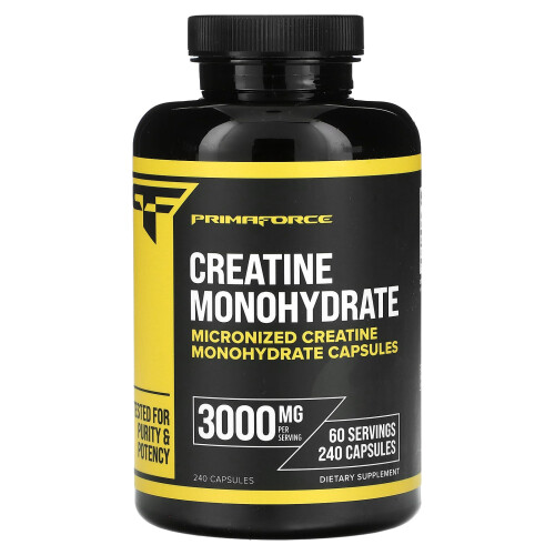Primaforce, Créatine Monohydrate, 3 000 mg, 240 Capsules (750 mg par Capsule)